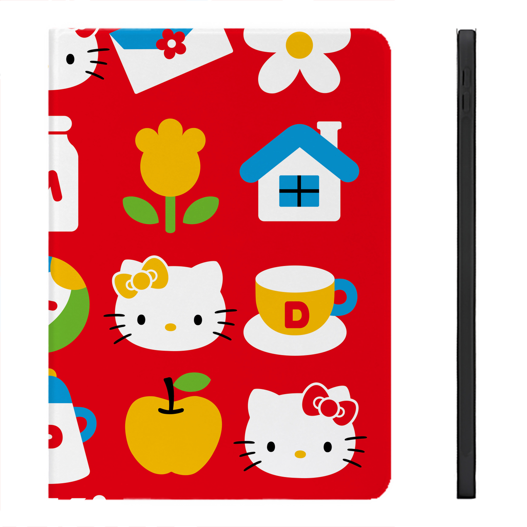 （画像用） Hello Kitty ハローキティ IPadケース ペンホルダー付き ブックスタイルデザイン